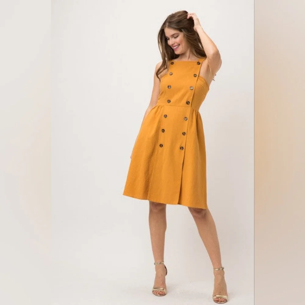 &Merci Sunflower Apron Dress - Size M - Picture 1 of 5